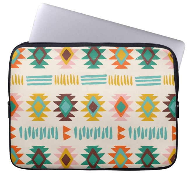 Navajo Native American Pattern Laptop Sleeve (Front)