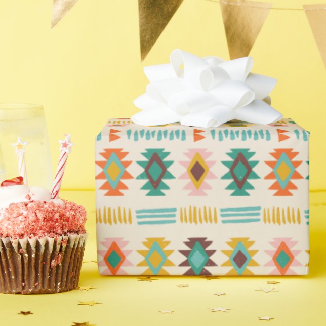 Navajo Native American Pattern Wrapping Paper (Birthday Party)