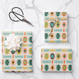 Navajo Native American Pattern Wrapping Paper Sheet