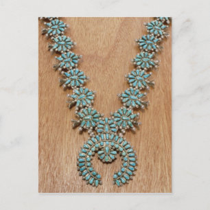 Navajo necklace postcard