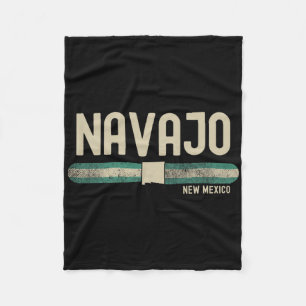 Navajo Nm New Mexico Travel & 80s Style Fleece Blanket