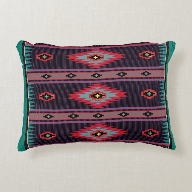 Navajo Pattern Design Seven B Decorative Cushion (Front)