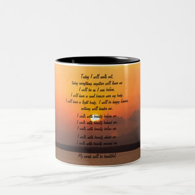 Navajo Prayer In Beauty I walk Mug (Center)