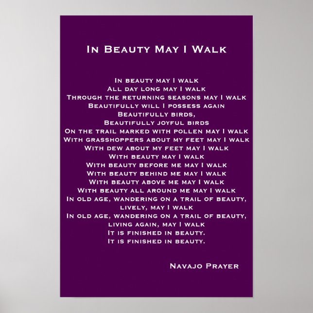 Navajo Prayer Poster (Front)