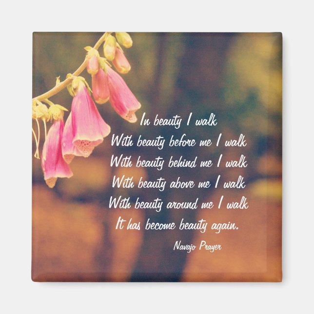 Navajo Prayer Walk in Beauty Magnet (Front)