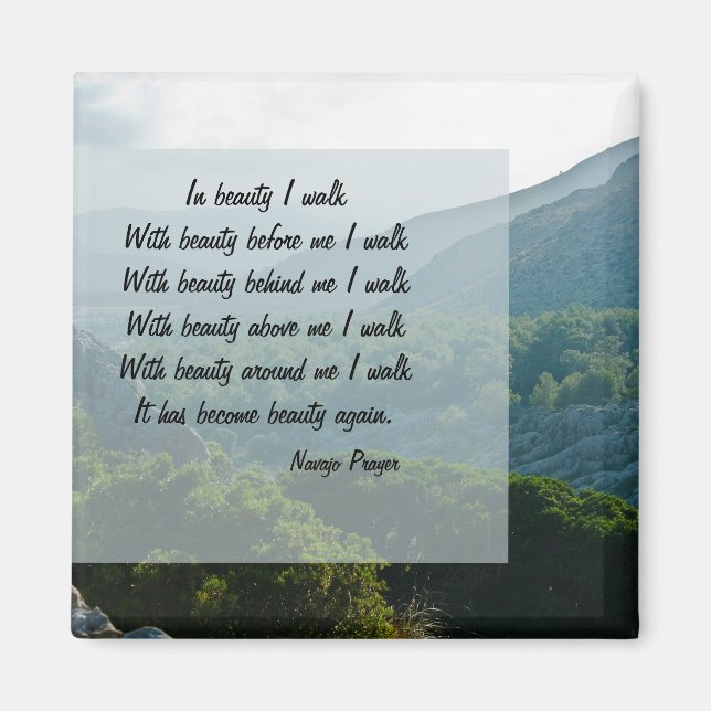 Navajo Prayer Walk in Beauty Magnet (Front)