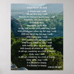 Navajo Prayer Walk in Beauty Poster