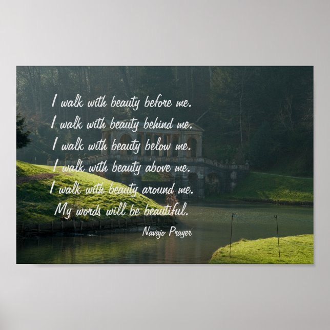 Navajo Prayer Walk in Beauty Poster (Front)