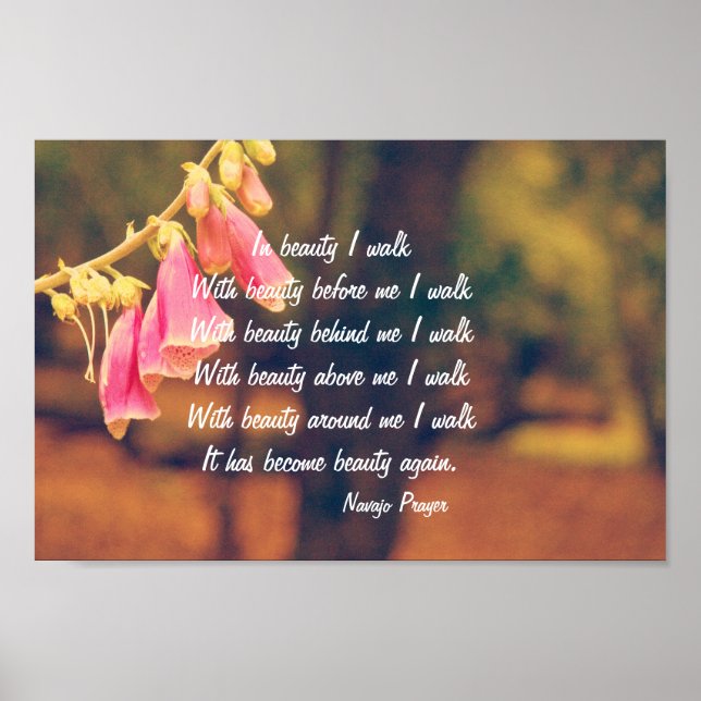 Navajo Prayer Walk in Beauty Poster (Front)