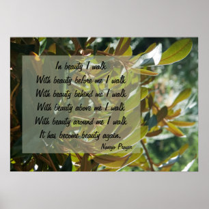 Navajo Prayer Walk in Beauty Poster