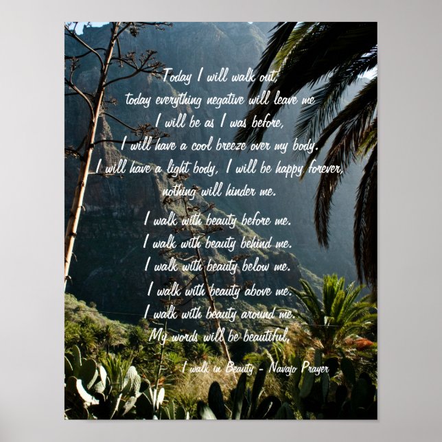 Navajo Prayer Walk In Beauty Poster (Front)