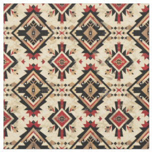 Navajo Rug Pattern-Southwestern Tribal Fabric