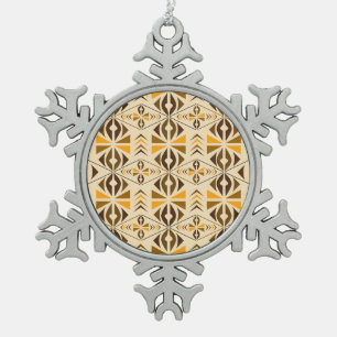 Navajo Snowflake Pewter Christmas Ornament