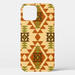 Navajo style ethnic tribal geometric seamless Vint iPhone 12 Case