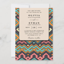 Navajo traditional wedding invitations
