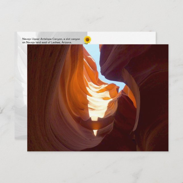 Navajo Upper Antelope Canyon (1) - postcard (Front/Back)