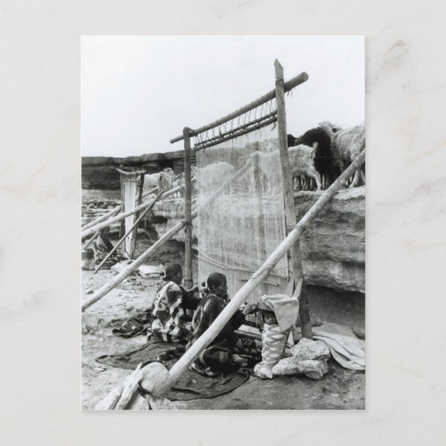 Navajo weavers, c.1914 postcard (Front)