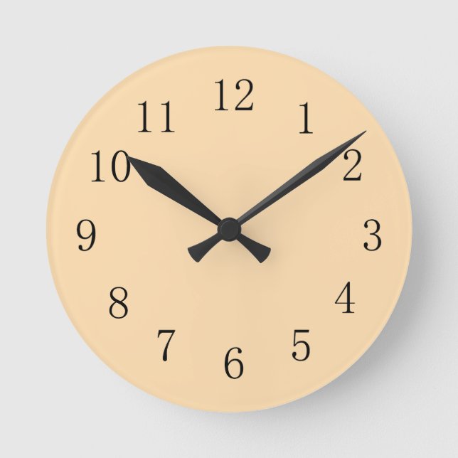 Navajo White Kitchen Wall Clock (Front)