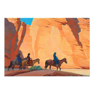 Navajos in a Canyon, 1945 by Maynard Dixon Photo Print
