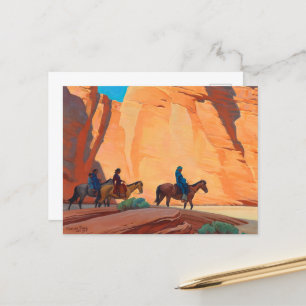 Navajos in a Canyon by Maynard Dixon Postcard