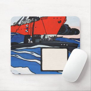 Naval Action painting by Henry Lyman Sayen Mouse Mat