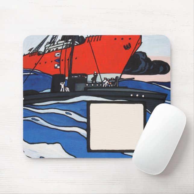 Naval Action painting by Henry Lyman Sayen Mouse Mat (With Mouse)