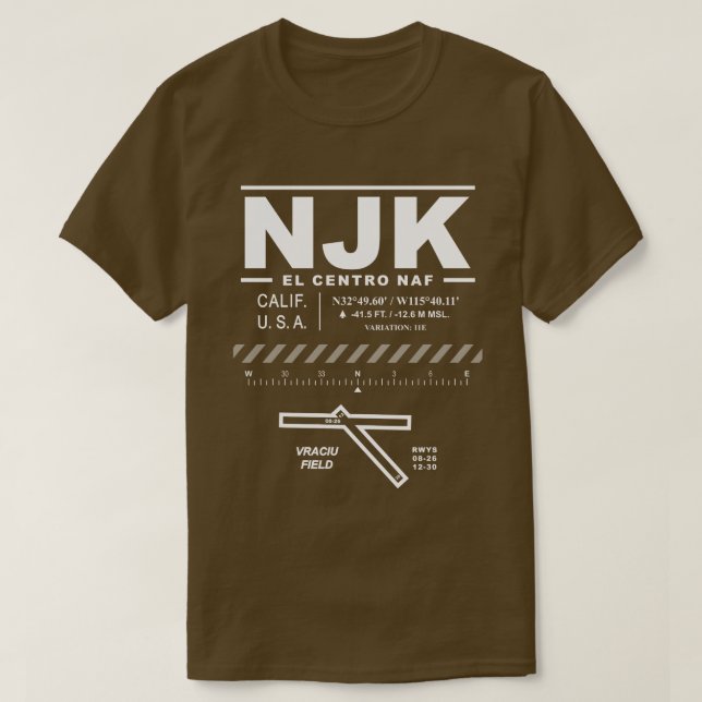 Naval Air Facility El Centro NJK T-Shirt (Design Front)