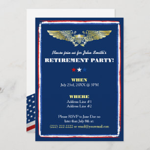 Naval Air Force Retirement Party Invitations