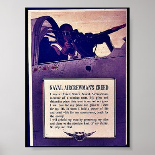 Naval Aircrewman'a Creed Poster