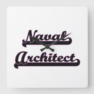 Naval Architect Classic Job Design Square Wall Clock