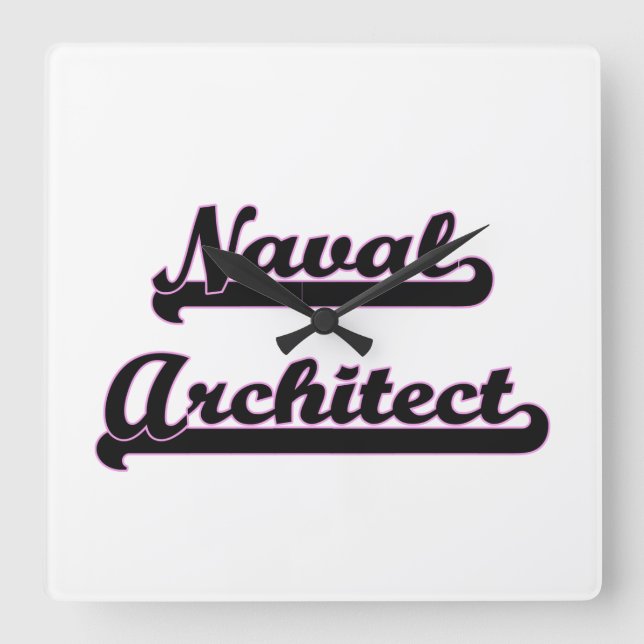 Naval Architect Classic Job Design Square Wall Clock (Front)