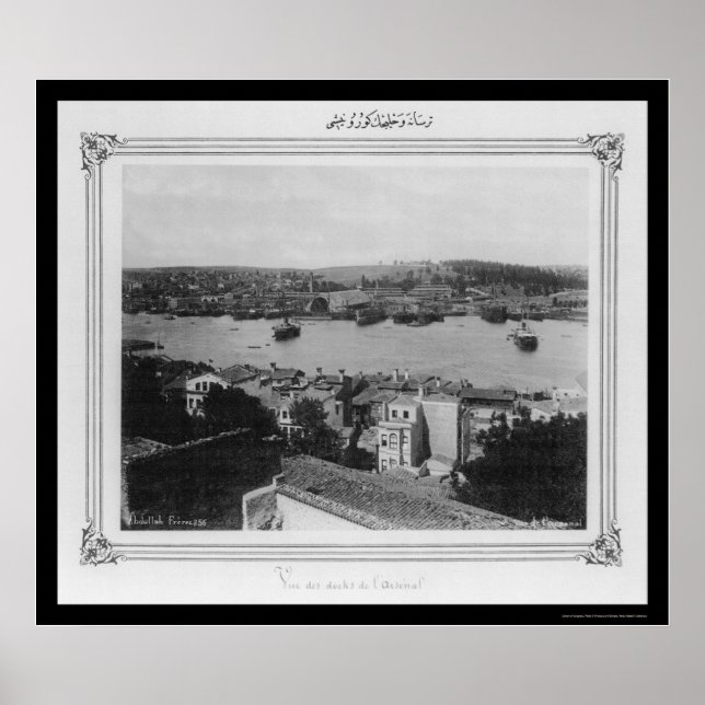 Naval Arsenal and Golden Horn Istanbul 1885 Poster (Front)