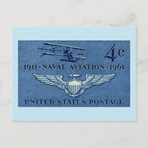 Naval Aviation Aeroplane Large Vintage Postcard