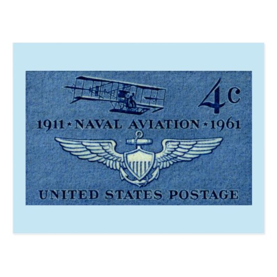 Naval Aviation Aeroplane Large Vintage Postcard