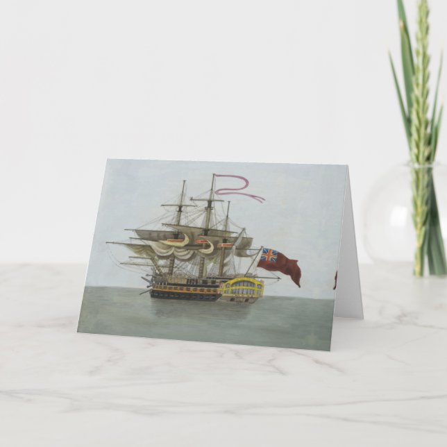 Naval Battleship Holiday Card (Front)