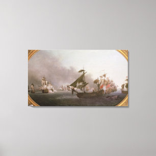 Naval Combat off the Isle of Grenada Canvas Print