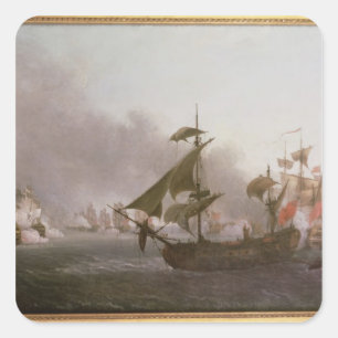 Naval Combat off the Isle of Grenada Square Sticker