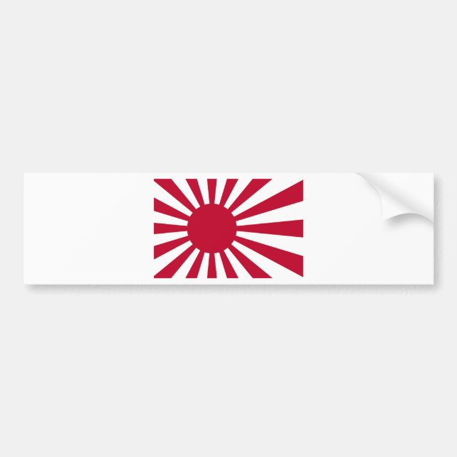 Naval Ensign of Japan - Japanese Rising Sun Flag Bumper Sticker (Front)
