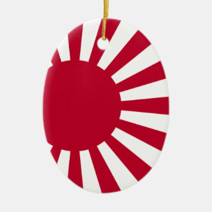 Naval Ensign of Japan - Japanese Rising Sun Flag Ceramic Tree Decoration