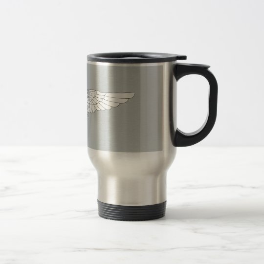 Naval Flight Officer Wings (NFO) - White Travel Mug
