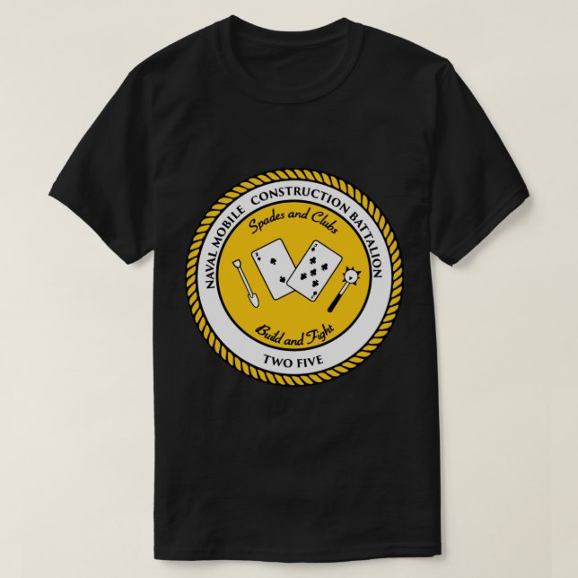 Naval Mobile Construction Battalion 25 (NMCB-25)   T-Shirt (Design Front)
