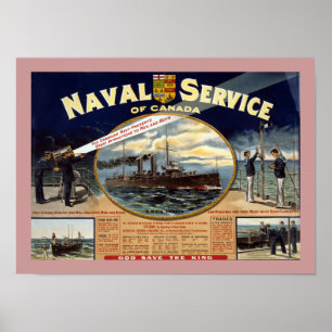 Naval Service of Canada (border) Poster