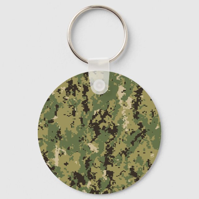 Naval Woodland Camouflage Key Ring (Front)