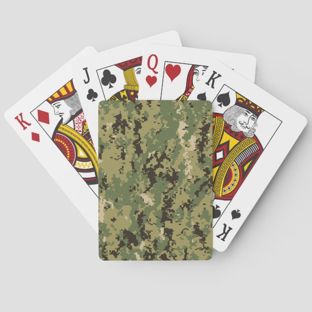 Naval Woodland Camouflage Playing Cards (Back)