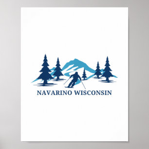 Navarino Wisconsin Ski Resort Skiing Skier _1 Poster