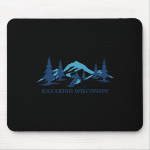 Navarino Wisconsin Ski Resort Skiing Skier Mouse Mat
