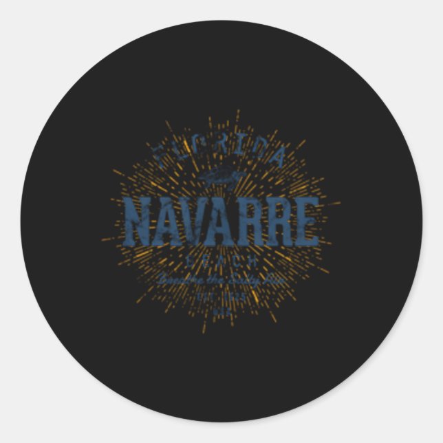 Navarre Beach Classic Round Sticker (Front)