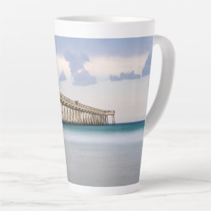 Navarre Beach Fishing Pier Latte Mug