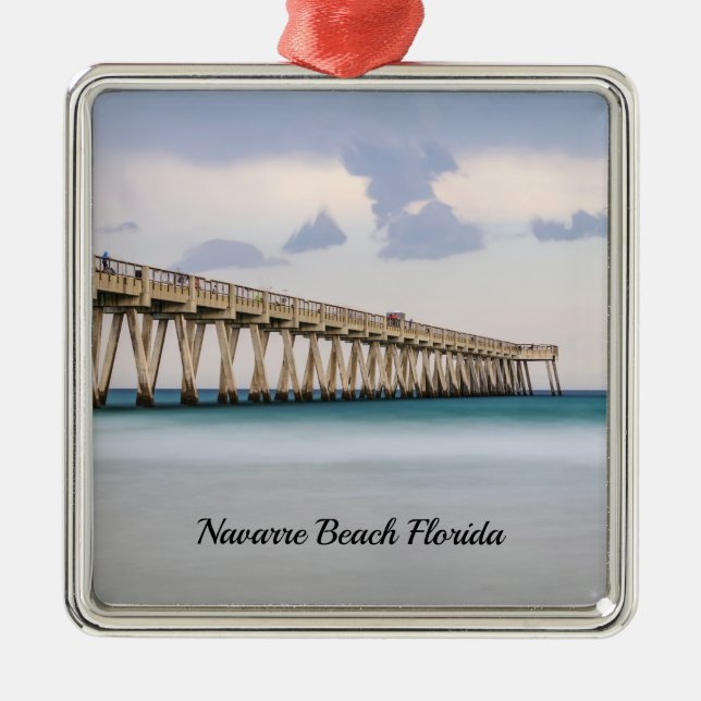 Navarre Beach Fishing Pier Ornament (Front)