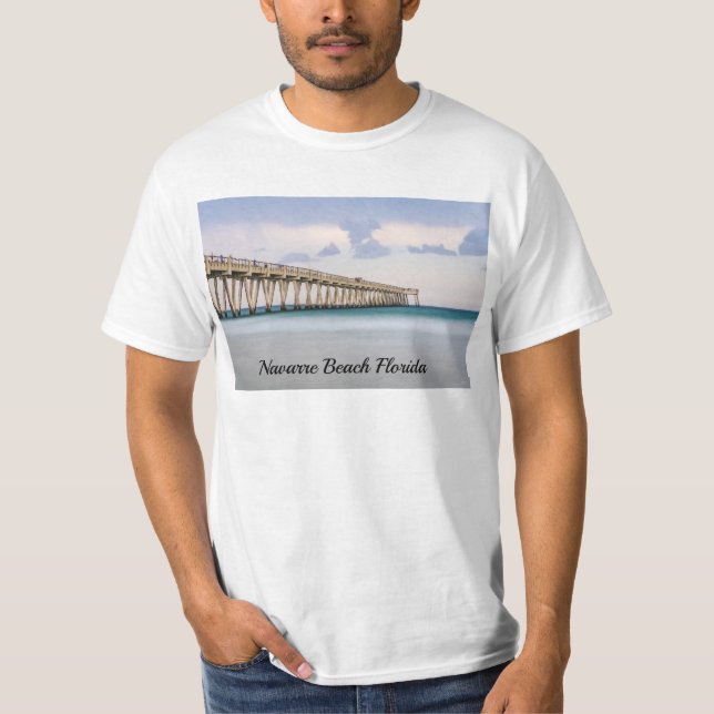 Navarre Beach Fishing Pier T-Shirt (Front)